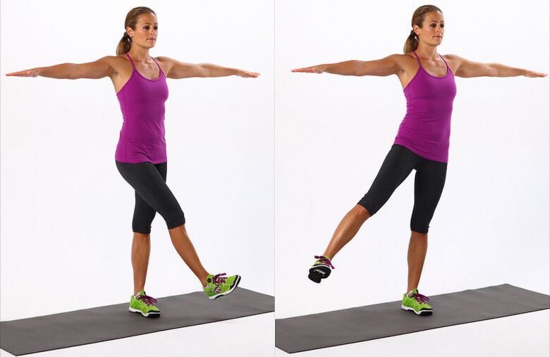 Leg swings will help work the thigh muscles effectively